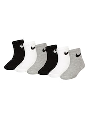 Nike White Little Kids Socks 6 Pack - Image 1 of 4