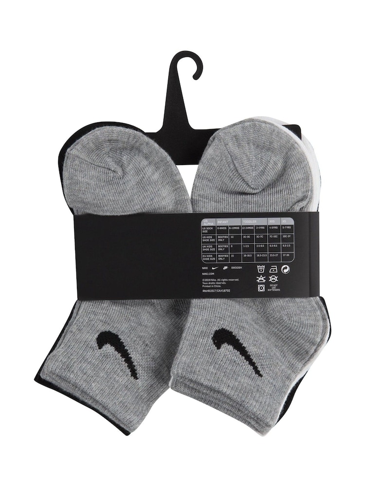 Nike White Little Kids Socks 6 Pack - Image 4 of 4