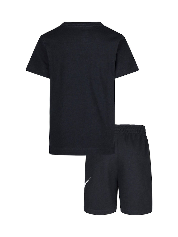 Nike Black Infant Club T-Shirt and Shorts Set - Image 2 of 5