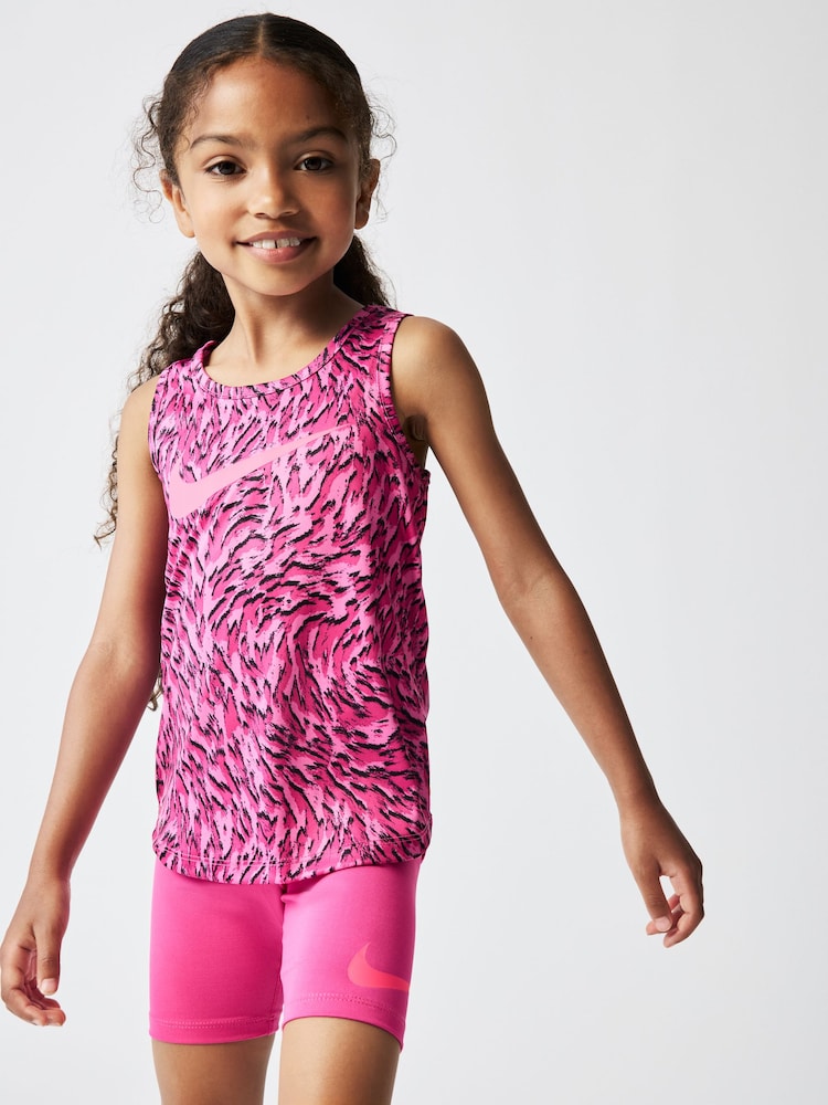 Розовый - Nike Little Kids Veneer Vest and Shorts Set - Image 1 of 14