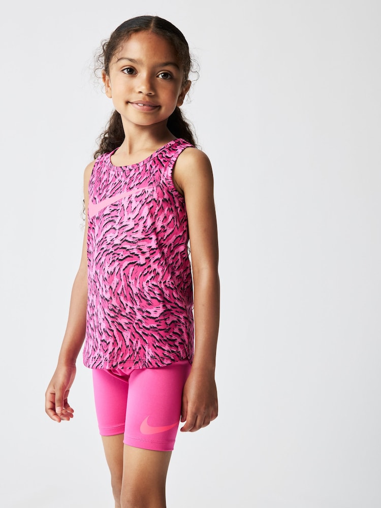 Розовый - Nike Little Kids Veneer Vest and Shorts Set - Image 2 of 14