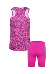 Розовый - Nike Little Kids Veneer Vest and Shorts Set - Image 9 of 14