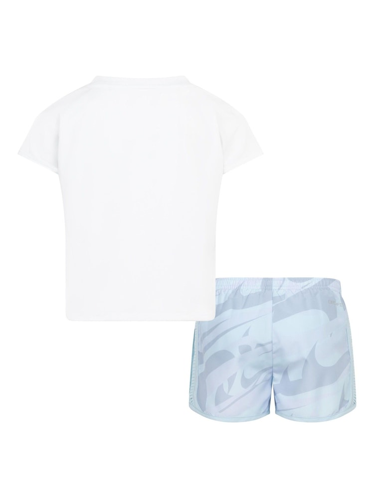 Nike Blue Little Kids Prep In Your Step Top And Shorts Set - Image 2 of 9