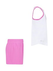 Nike White/Pink Kids Little Happy Camper Shorts Set - Image 4 of 9