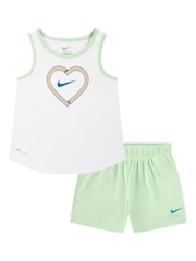 Nike Green Kids Little Happy Camper Shorts Set - Image 1 of 5