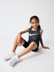 Черный - Nike Little Kids Veneer Vest and Shorts Set - Image 5 of 9