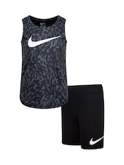 Черный - Nike Little Kids Veneer Vest and Shorts Set - Image 8 of 9