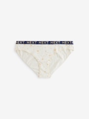 Gold Sparkle/ Green/ Pink Bikini Cotton Rich Logo Knickers 4 Pack - Image 5 of 9