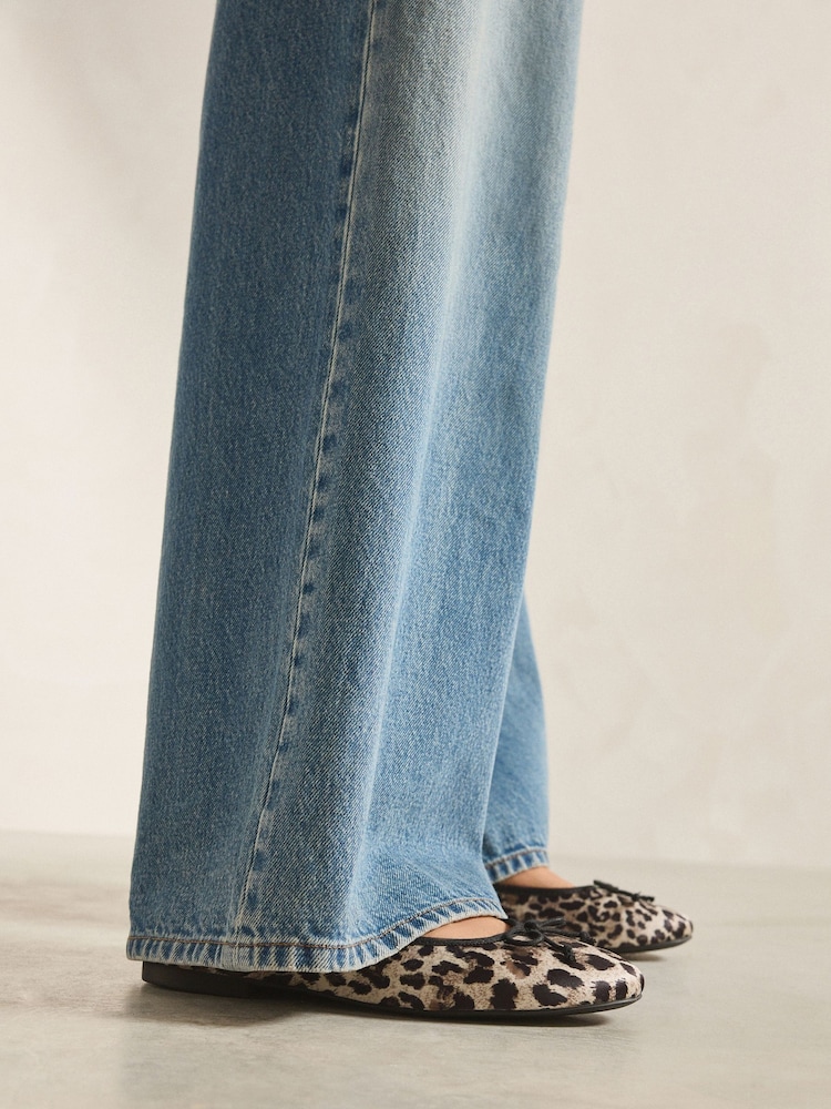 Leopard Standard/Wide Fit Forever Comfort® Ballerinas Shoes - Image 4 of 10
