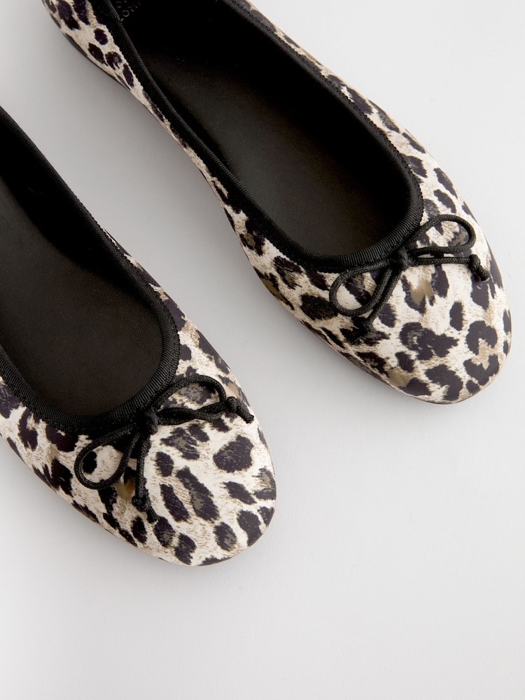 Leopard Standard/Wide Fit Forever Comfort® Ballerinas Shoes - Image 8 of 10