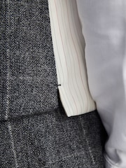 Barbour® Grey Slim Fit Check Suit Waistcoat - Image 4 of 8