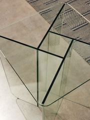 MADE.COM Clear Glass Oki Side Table - Image 2 of 3