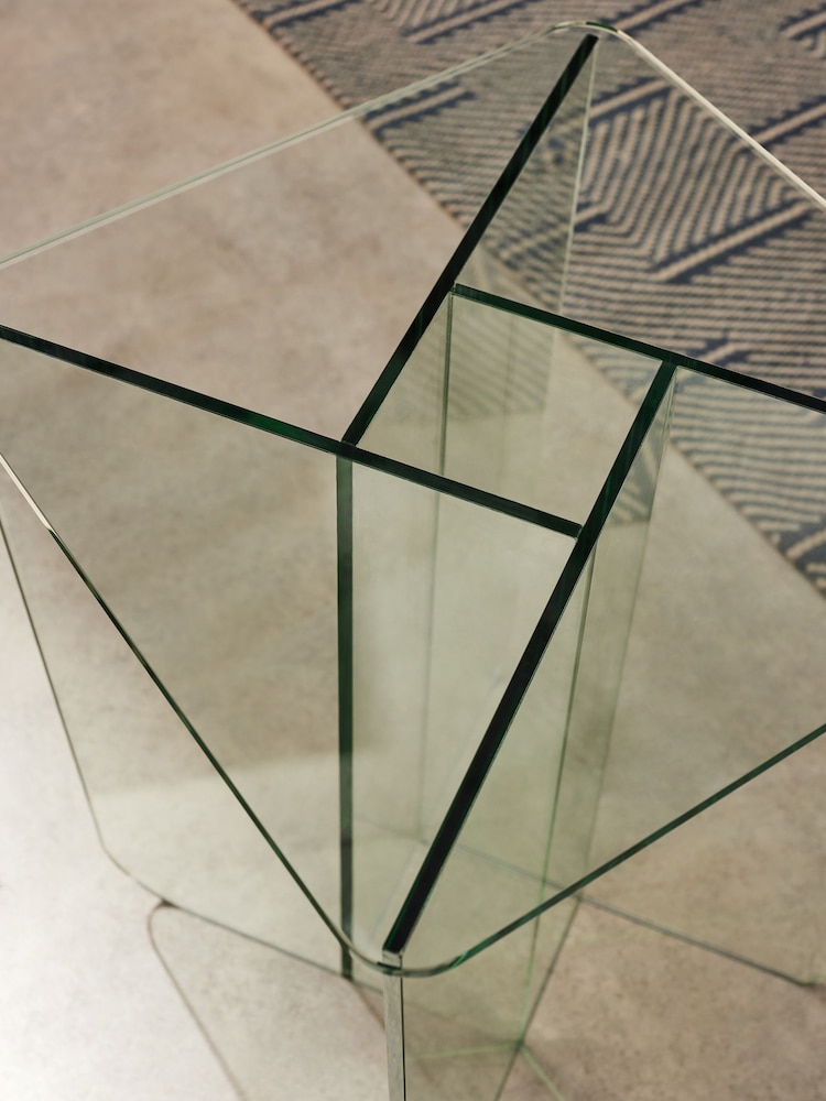 MADE.COM Clear Glass Oki Side Table - Image 2 of 3