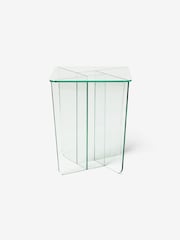 MADE.COM Clear Glass Oki Side Table - Image 3 of 3