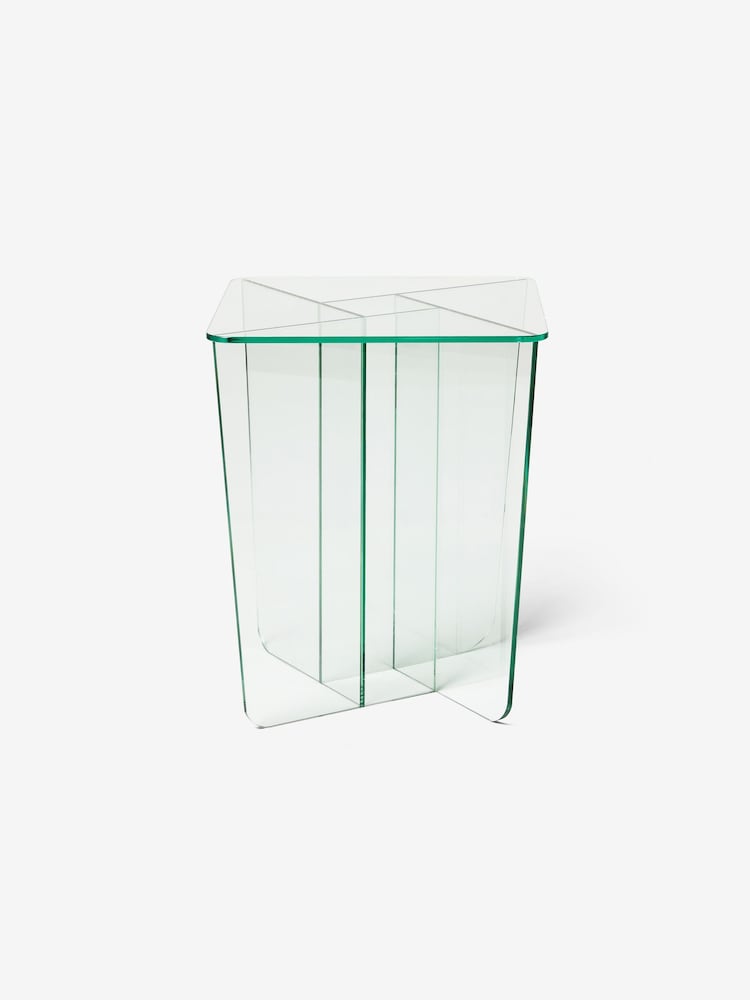 MADE.COM Clear Glass Oki Side Table - Image 3 of 3