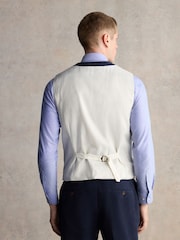 Navy Blue Barbour® Slim Fit Moleskin Suit Waistcoat - Image 3 of 9