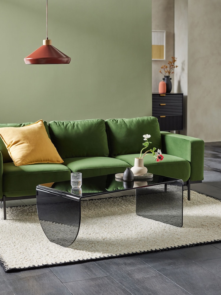 MADE.COM Smoke Grey Glass Hesta Coffee Table - Image 1 of 3