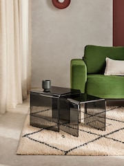 MADE.COM Smoke Grey Hesta Nest of 2 Side Table - Image 1 of 4