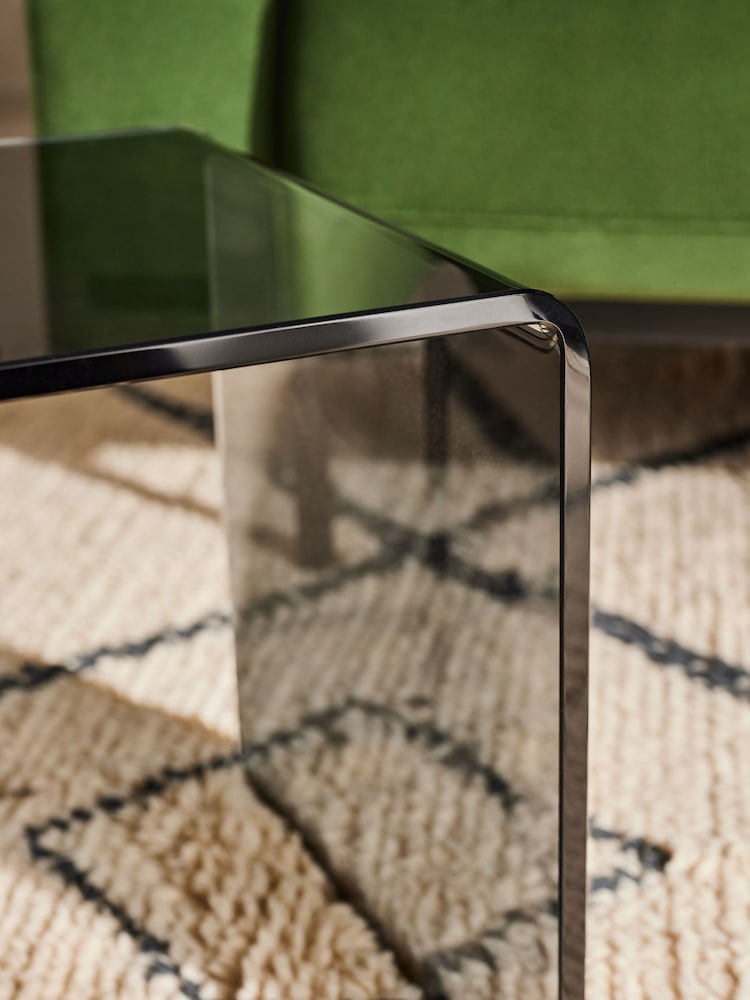 MADE.COM Smoke Grey Hesta Nest of 2 Side Table - Image 2 of 4