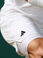 adidas White Tennis Pro AEROREADY Shorts and Inner Shorts Set - Image 8 of 9