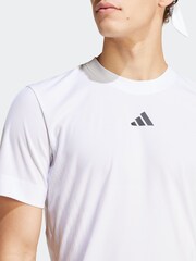 adidas White Tennis Pro AIRCHILL FreeLift T-Shirt - Image 6 of 7