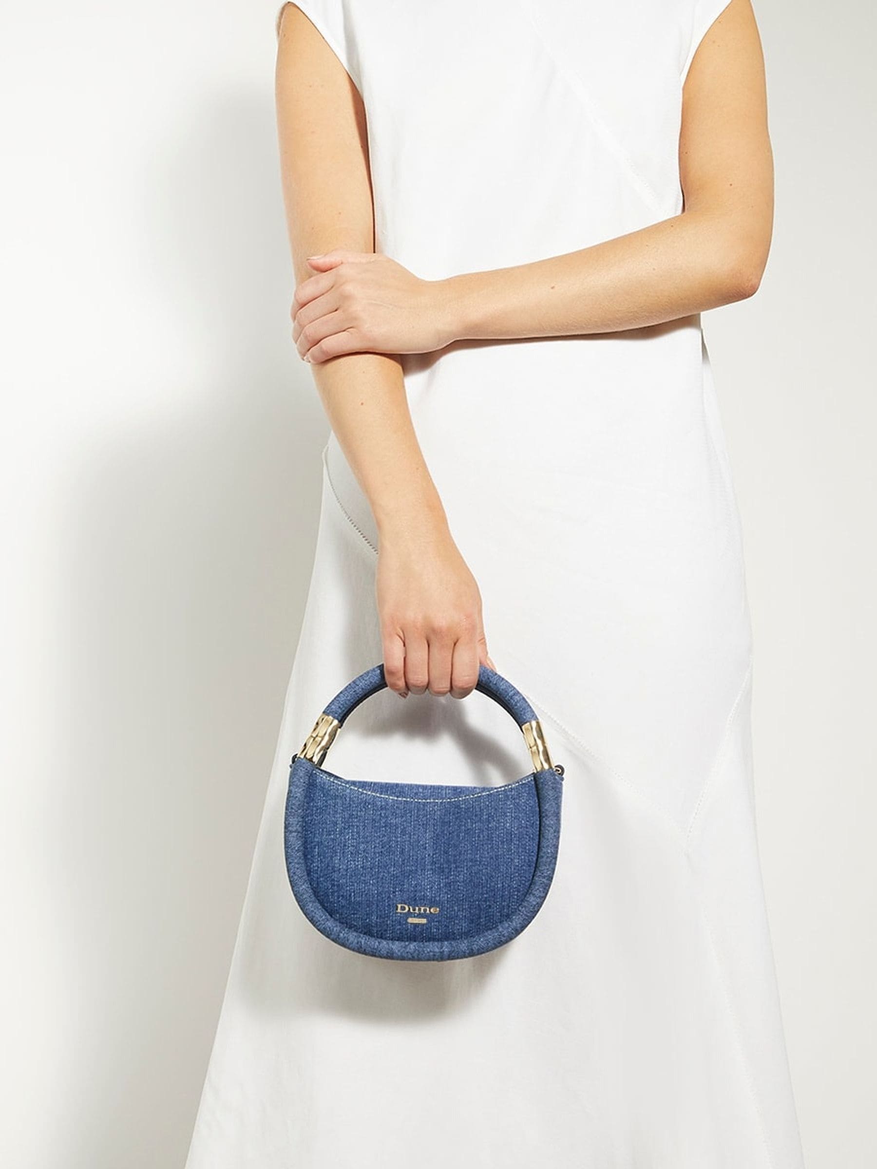 Buy Dune London Blue Daphny Mini Tubular Handle Grab Bag from Next Ireland