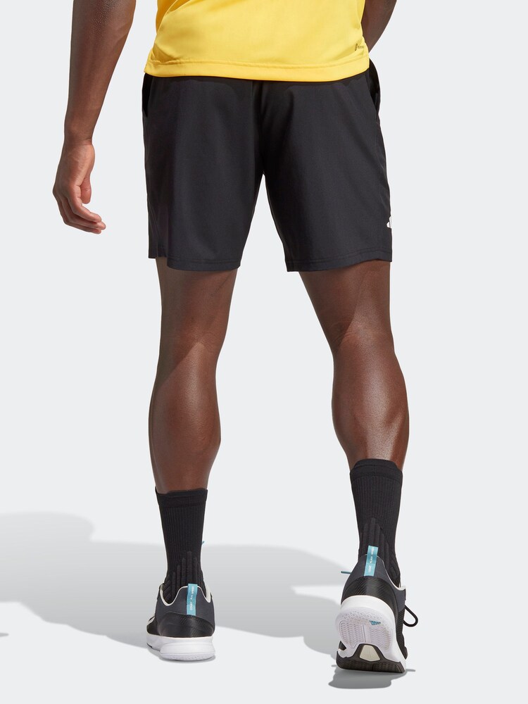 Черный - Adidas Клубный теннис Стрейчевые тканые шорты - Image 2 of 6