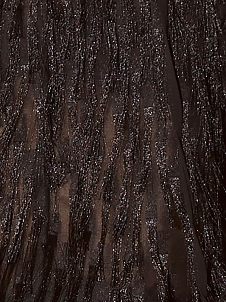Lipsy Black Textured Fringe Tie Neck Blouse - Image 5 of 5