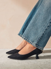 Black Standard/Wide Fit Forever Comfort® Kitten Heel Court Shoes - Image 1 of 8