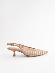 Goli - Forever Comfort® Mesh Jewel Slingback čevlji z visoko peto čevlji - Slika 2 iz 5