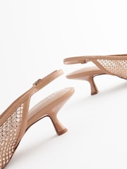 Goli - Forever Comfort® Mesh Jewel Slingback čevlji z visoko peto čevlji - Slika 5 iz 5