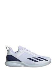 adidas White/Blue Courtflash Speed Tennis Trainers - Image 1 of 9