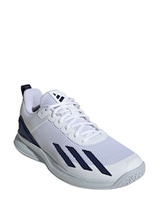 adidas White/Blue Courtflash Speed Tennis Trainers - Image 3 of 9
