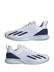 adidas White/Blue Courtflash Speed Tennis Trainers - Image 7 of 9