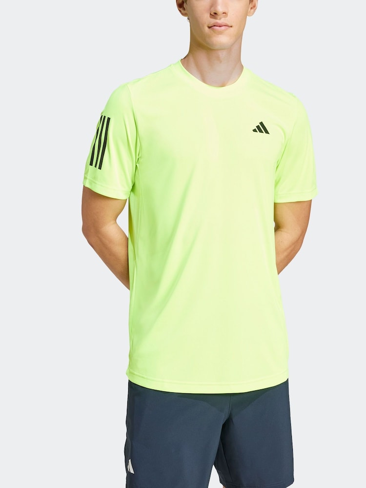 adidas Neon Club 3-Stripes Tennis T-Shirt - Image 3 of 7