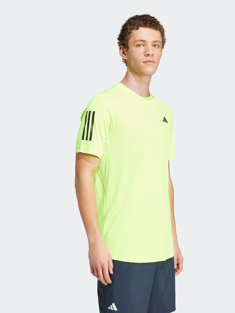 adidas Neon Club 3-Stripes Tennis T-Shirt - Image 4 of 7