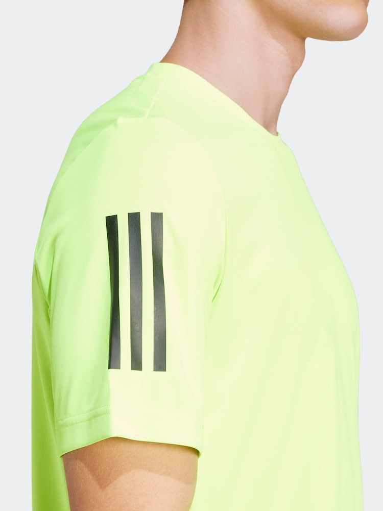 adidas Neon Club 3-Stripes Tennis T-Shirt - Image 5 of 7