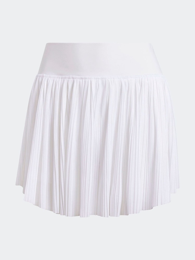 adidas White Tennis Pro Pleated Aeroready Skirt - Image 7 of 7