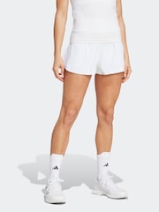 adidas White Tennis Pro AEROREADY Seersucker Shorts - Image 4 of 7