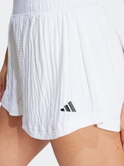 adidas White Tennis Pro AEROREADY Seersucker Shorts - Image 5 of 7