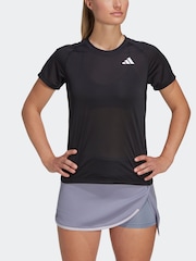 adidas Black Tennis Club T-Shirt - Image 2 of 7