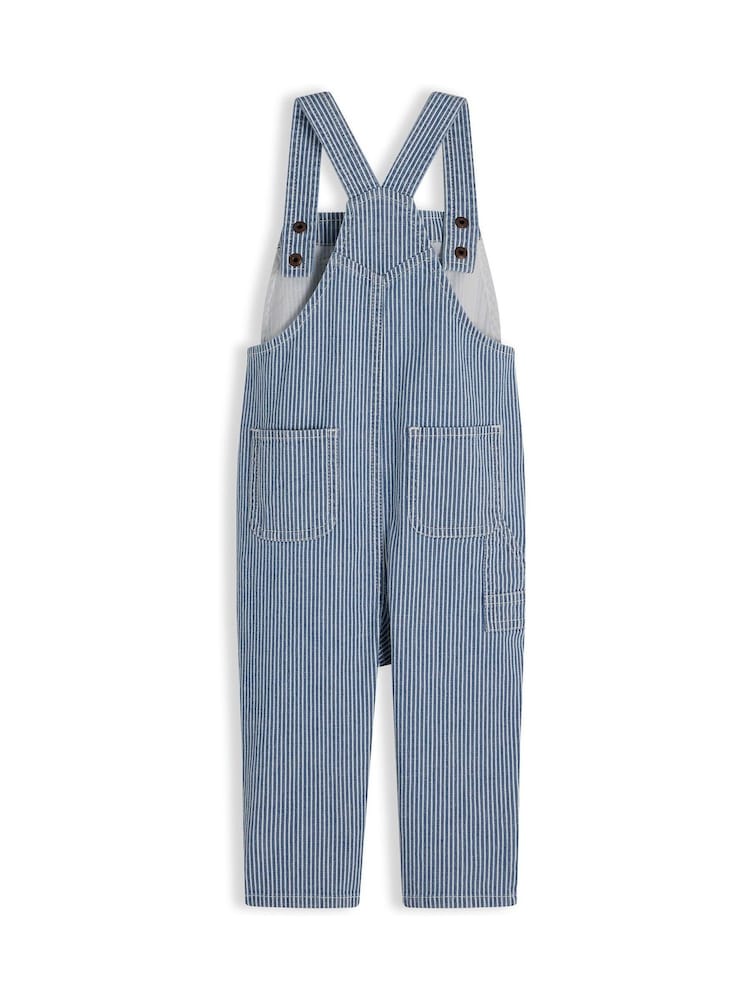 Tommy Hilfiger Blue Railroad Stripe Denim Dungarees - Image 2 of 3 Tommy Hilfiger Blue Railroad Stripe Denim Dungarees - Image 2 of 3