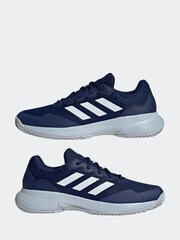 adidas Blue/White Gamecourt 2.0 Tennis Trainers - Image 11 of 11