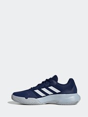 adidas Blue/White Gamecourt 2.0 Tennis Trainers - Image 6 of 11