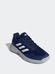 adidas Blue/White Gamecourt 2.0 Tennis Trainers - Image 7 of 11