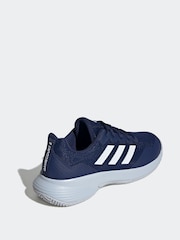 adidas Blue/White Gamecourt 2.0 Tennis Trainers - Image 8 of 11