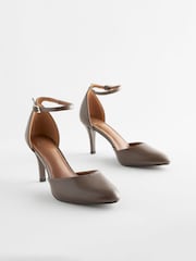 Khaki Green Extra Wide Fit Forever Comfort® Closed Toe Heel Shoes - Image 1 of 6