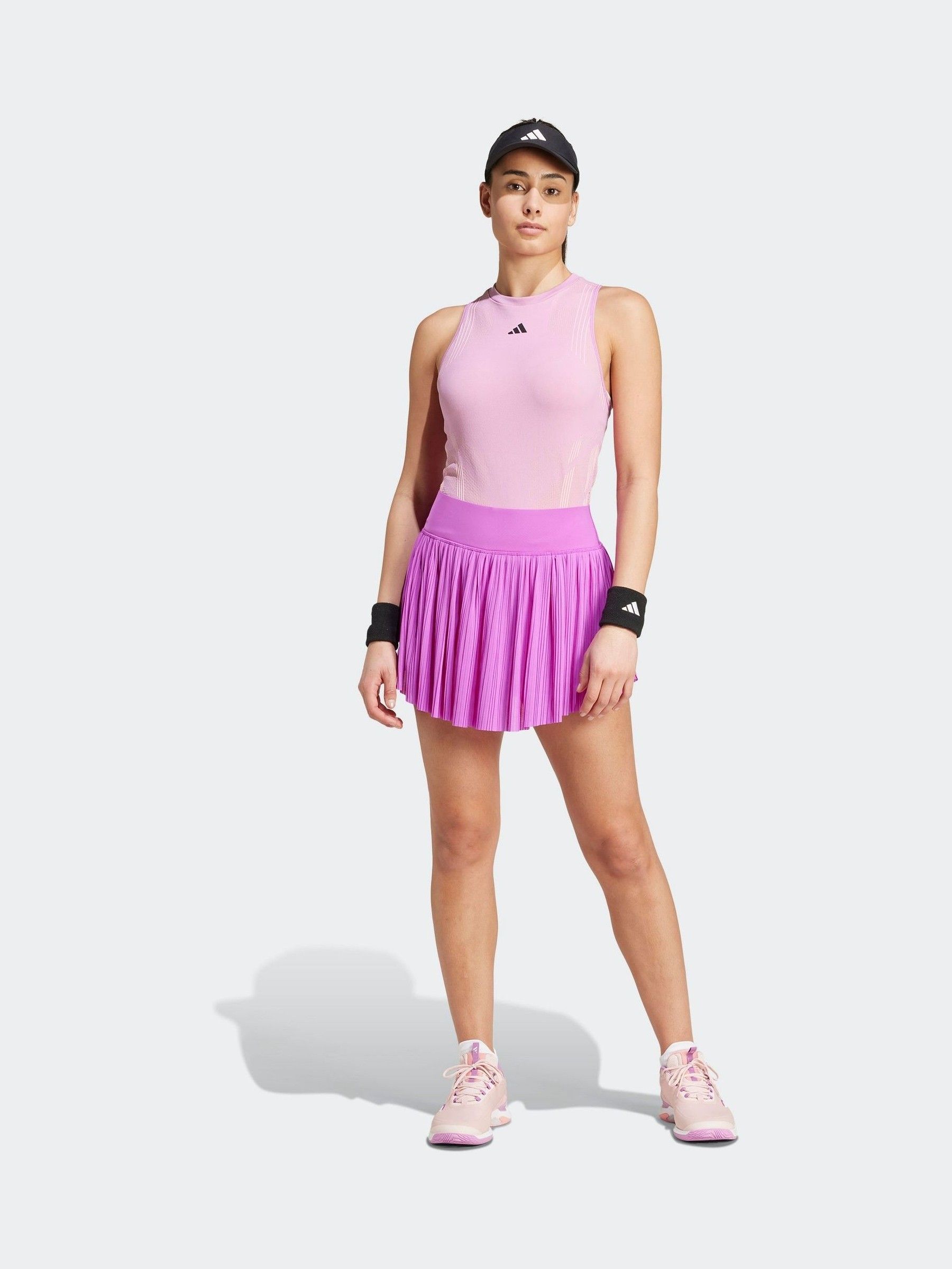 Adidas pink pleated skirt clearance