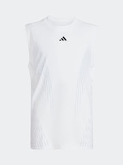 adidas White Tennis Girls Pro Tank - Image 2 of 6