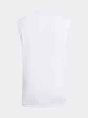 adidas White Tennis Girls Pro Tank - Image 3 of 6